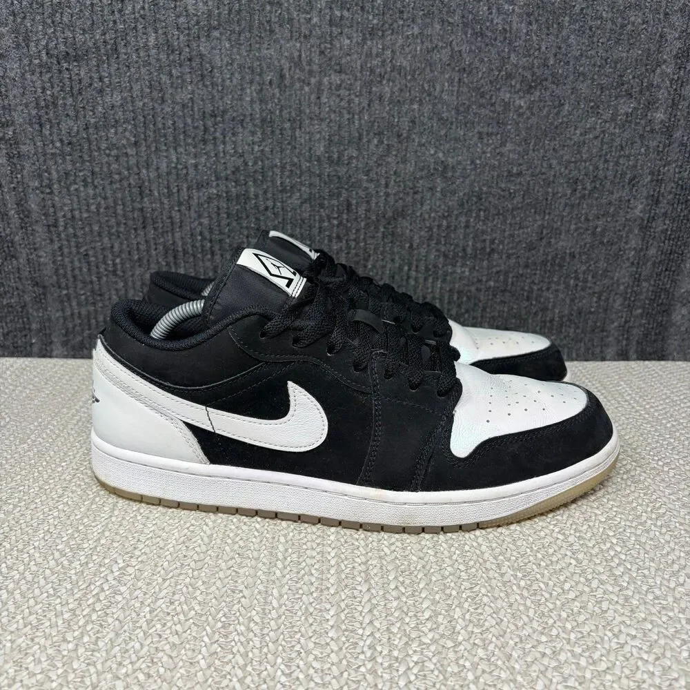 Nike Air Jordan 1 Low SE Diamond Shorts Black White Shoes Mens 11 DH6931-001
